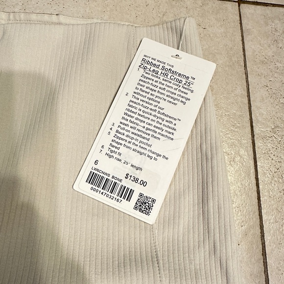 Ribbed Softstreme Zip-Leg High-Rise Cropped Pant 25" - Picture 9 of 10